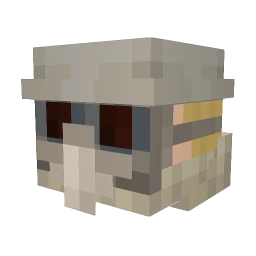CaptainCaracal Minecraft avatar head, 3D render