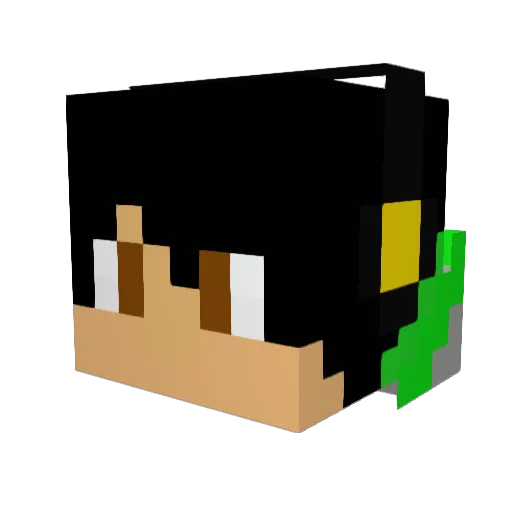 CaptainChaos01 Minecraft avatar head, 3D render