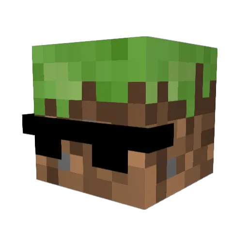 CaptainChunk486 Minecraft avatar head, 3D render