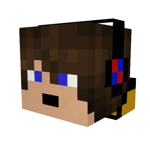 CaptainCobalt27 Minecraft avatar head, 3D render