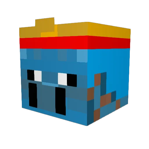 CaptainCoke6 Minecraft avatar head, 3D render