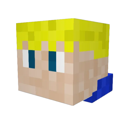 CaptainComa4 Minecraft avatar head, 3D render