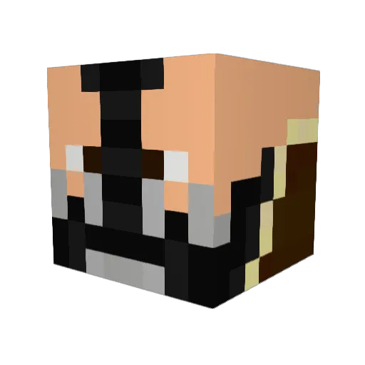 CaptainCookie_XI Minecraft avatar head, 3D render