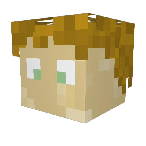CaptainCoolpy Minecraft avatar head, 3D render