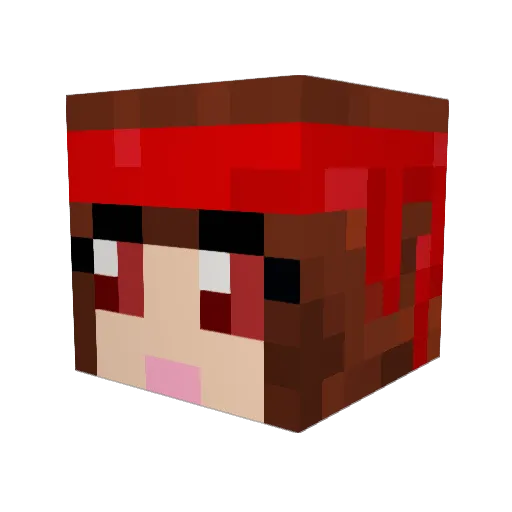 CaptainCoops Minecraft avatar head, 3D render