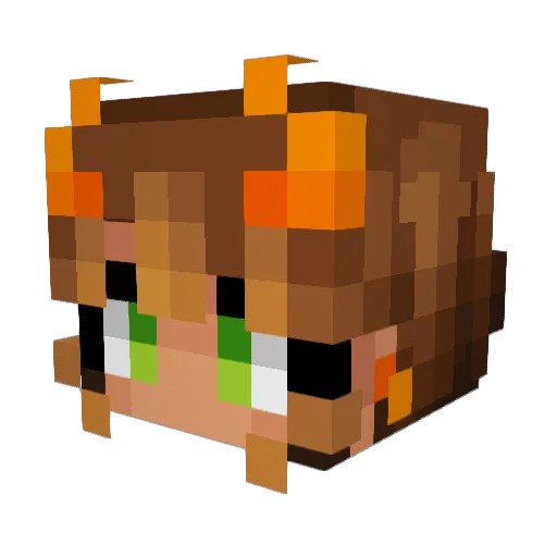 CaptainCotton47 Minecraft avatar head, 3D render