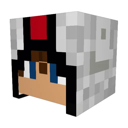 CaptainCracker67 Minecraft avatar head, 3D render
