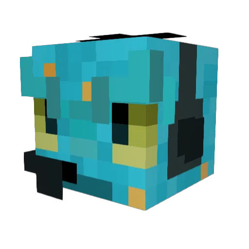 CaptainCresty Minecraft avatar head, 3D render
