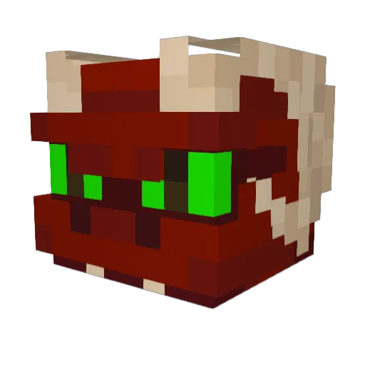 CaptainCrunchy_ Minecraft avatar head, 3D render