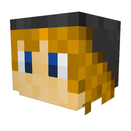 CaptainCuck Minecraft avatar head, 3D render