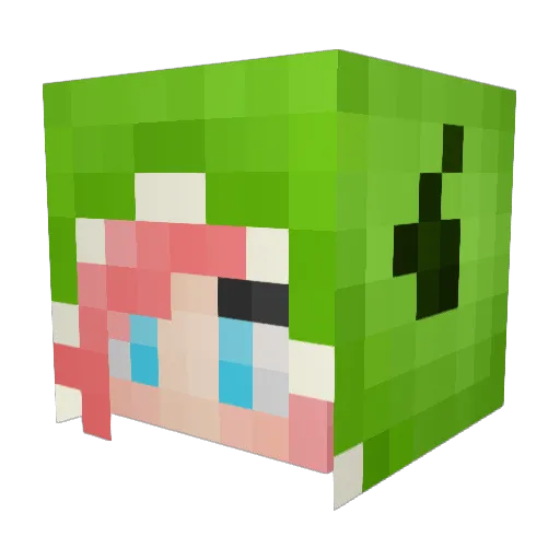 CaptainCuddles_ Minecraft avatar head, 3D render