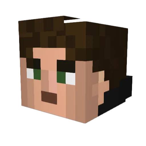 CaptainCunkle Minecraft avatar head, 3D render