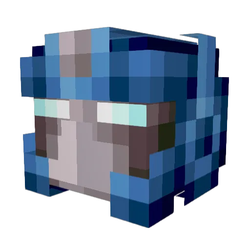 CaptainCyber Minecraft avatar head, 3D render