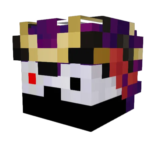 CaptainDeadly_ Minecraft avatar head, 3D render