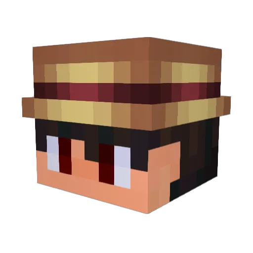CaptainDegue Minecraft avatar head, 3D render
