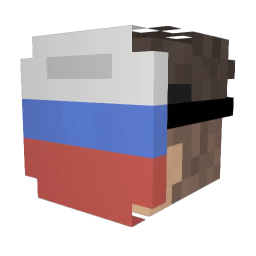 CaptainDesire Minecraft avatar head, 3D render