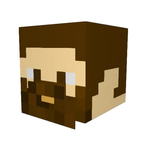 CaptainDisease Minecraft avatar head, 3D render