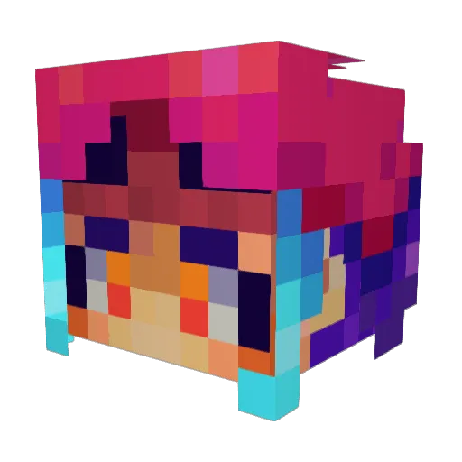 CaptainDoodle Minecraft avatar head, 3D render
