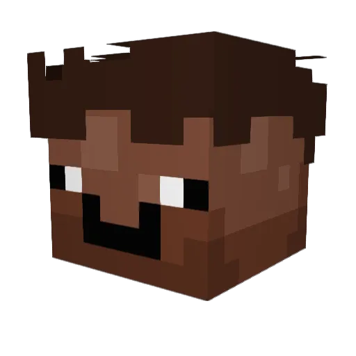 CaptainErdnuss_ Minecraft avatar head, 3D render