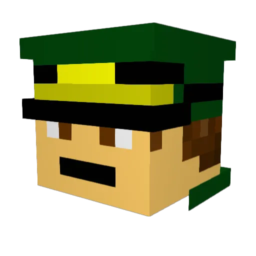 CaptainEric08 Minecraft avatar head, 3D render