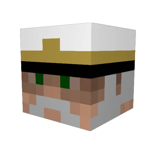CaptainEzyo Minecraft avatar head, 3D render