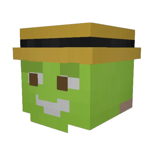 CaptainFilds Minecraft avatar head, 3D render