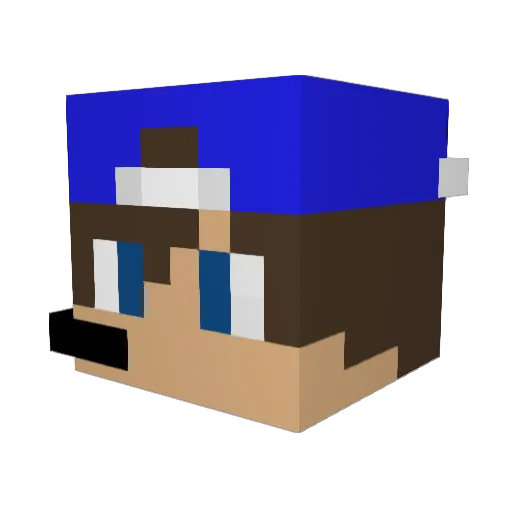 CaptainFlake Minecraft avatar head, 3D render
