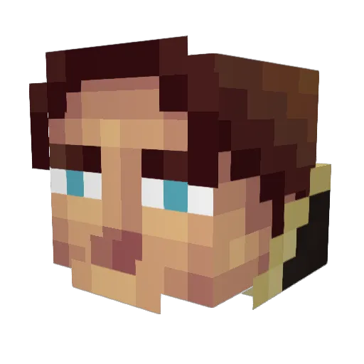 CaptainFlaps Minecraft avatar head, 3D render