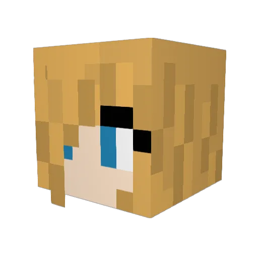CaptainFreezy Minecraft avatar head, 3D render