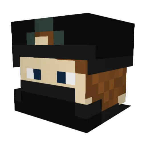 CaptainGBuddy10 Minecraft avatar head, 3D render