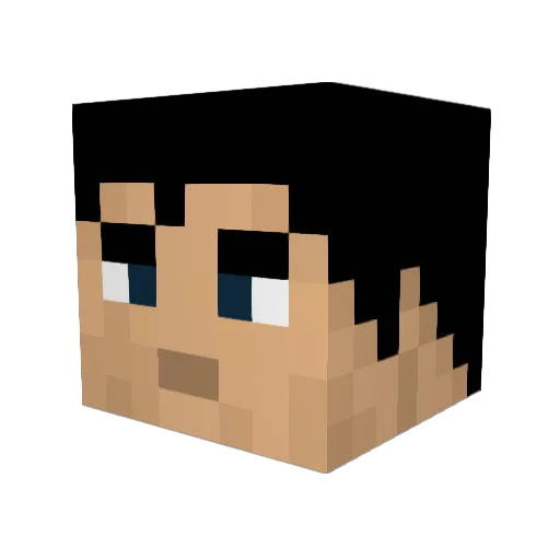 CaptainGR8 Minecraft avatar head, 3D render