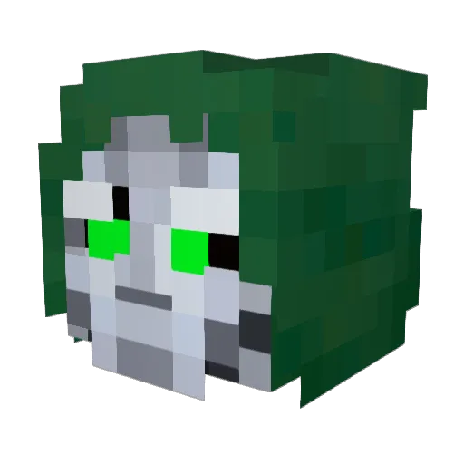 CaptainGatsby Minecraft avatar head, 3D render