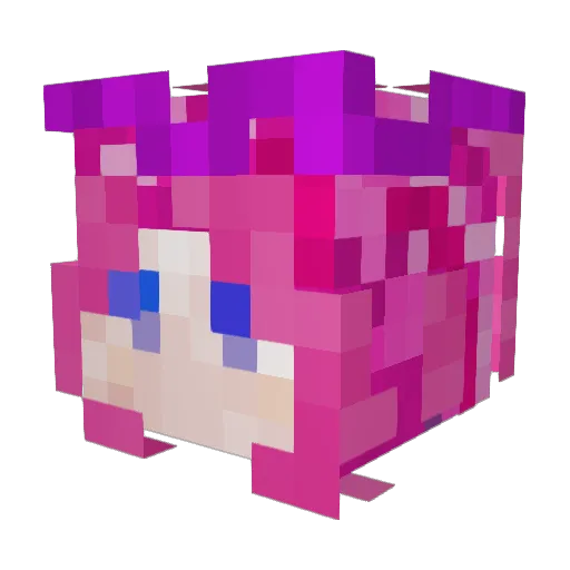 CaptainGenor Minecraft avatar head, 3D render
