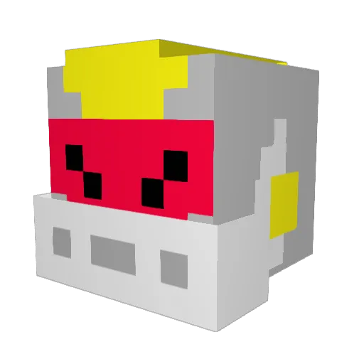 CaptainGergo Minecraft avatar head, 3D render