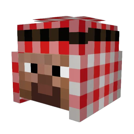 CaptainGratata Minecraft avatar head, 3D render