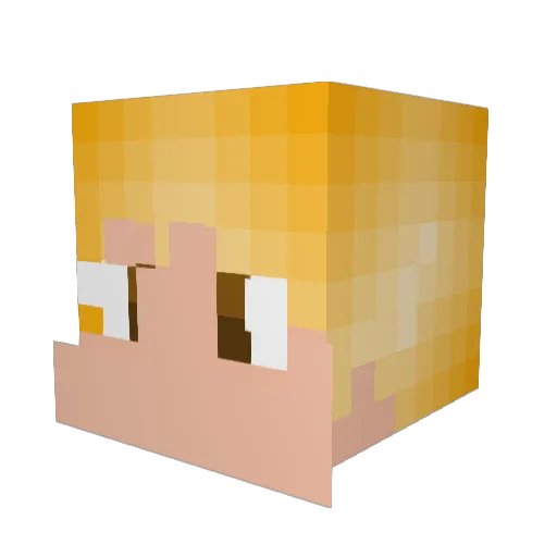 CaptainH007 Minecraft avatar head, 3D render