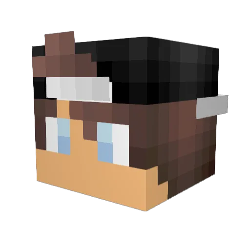 CaptainHank54 Minecraft avatar head, 3D render