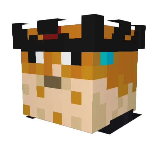 CaptainHerkules Minecraft avatar head, 3D render