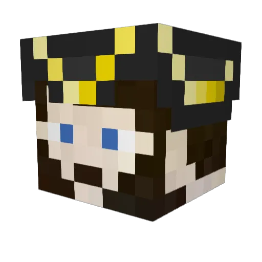 CaptainHowlan Minecraft avatar head, 3D render