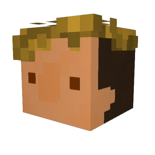 CaptainIrvin Minecraft avatar head, 3D render