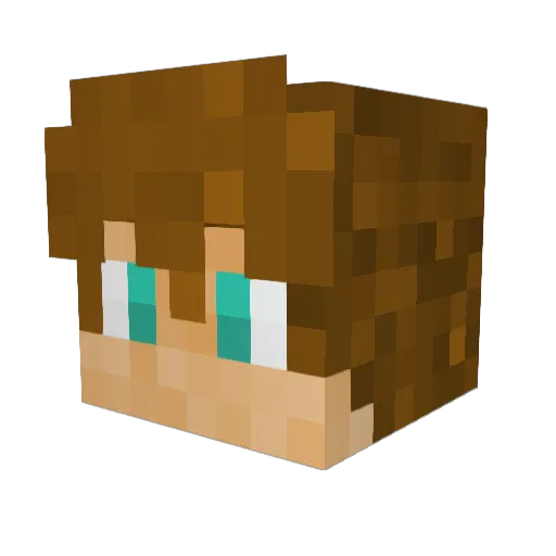 CaptainJames267 Minecraft avatar head, 3D render
