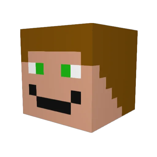 CaptainJay77w Minecraft avatar head, 3D render