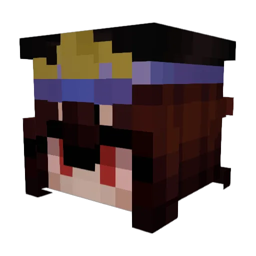CaptainJellie Minecraft avatar head, 3D render