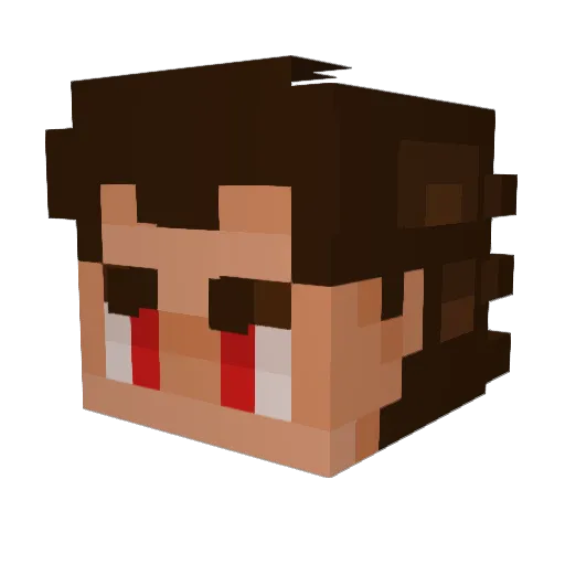 CaptainKSE Minecraft avatar head, 3D render