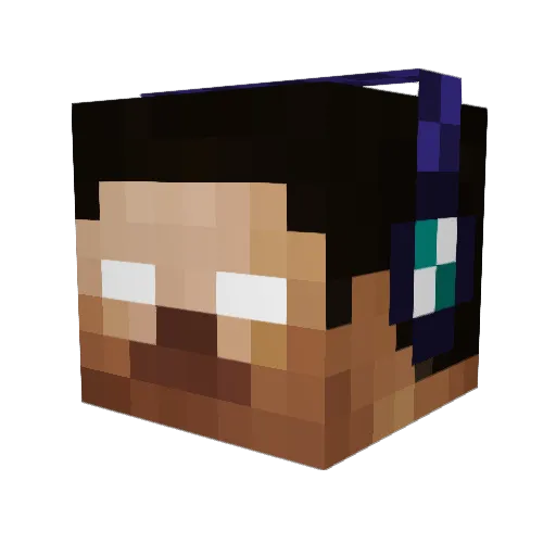 CaptainKaol Minecraft avatar head, 3D render