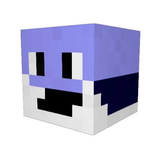 CaptainKing Minecraft avatar head, 3D render