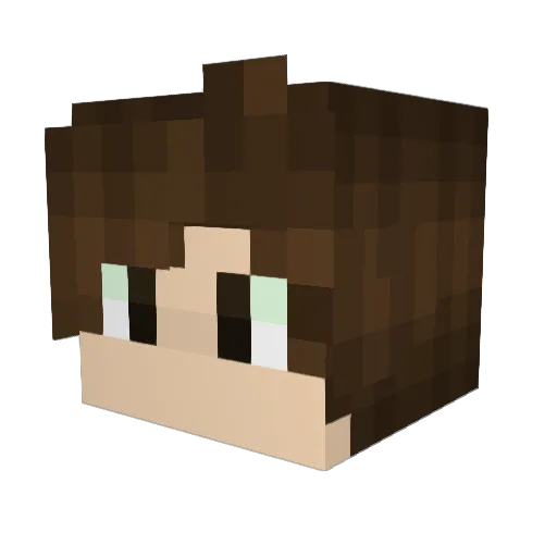 CaptainLCC Minecraft avatar head, 3D render