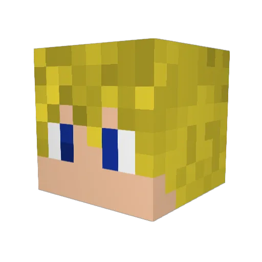 CaptainLemon141 Minecraft avatar head, 3D render