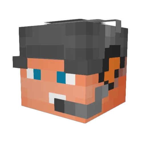CaptainLoch06 Minecraft avatar head, 3D render