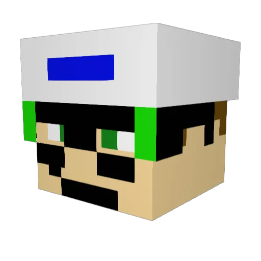 CaptainManticore Minecraft avatar head, 3D render